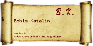Bobis Katalin névjegykártya