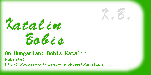 katalin bobis business card